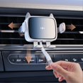 thumbnail image 1 of 2 in 1 15W Wireless Car Charger Cell Phone Holder Automatic Clamping for Dashboard Air Vent Black, 1 of 2