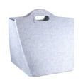 thumbnail image 6 of Raindrops Felt Storage Basket Bin Large Capacity Collapsible Basket Organizer (Grey), 6 of 8