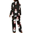 thumbnail image 2 of Renewold Softness Button Down Pajama Shirt Set of 2 Women Christmas Snowman Personalized Relaxed Home Life Scoop Neck Outfits Sleepwear Lounge Wear Size XL, 2 of 6