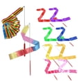 thumbnail image 1 of 10pcs 3.2M Rhythmic Art Gymnastics Ribbon with Stick Children Dancing Streamers Riband Twirling Rod, 1 of 8
