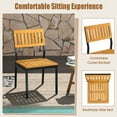 thumbnail image 6 of Costway Dining Chair Set of 2 Modern Patio Chairs/Acacia Wood Backrest, Slanted Seat, 6 of 8