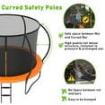 thumbnail image 5 of Jump Into Fun Trampoline, 10FT 1000LBS Trampoline for 4-5 Kids, Pumpkin Trampolines with Enclosure, LED Light, Basketball Hoop,Outdoor Galvanized Anti-Rust Coating Recreational Trampoline for Gifts, 5 of 7