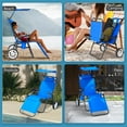 thumbnail image 4 of Lilypelle Beach Chair with Canopy Shade, Folding Beach Cart Chair w/Wheels, Outdoor Recliner Patio Lounge Chairs for Camp, Tailgates, Fishing - Support 400 LBS, 4 of 9