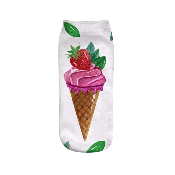 Penkiiy Socks for Men Men's Woman's Fashion Socks Funny Hamburger Fries 3D Print Cotton Sweat-absorbent Short-section Socks Pink Socks