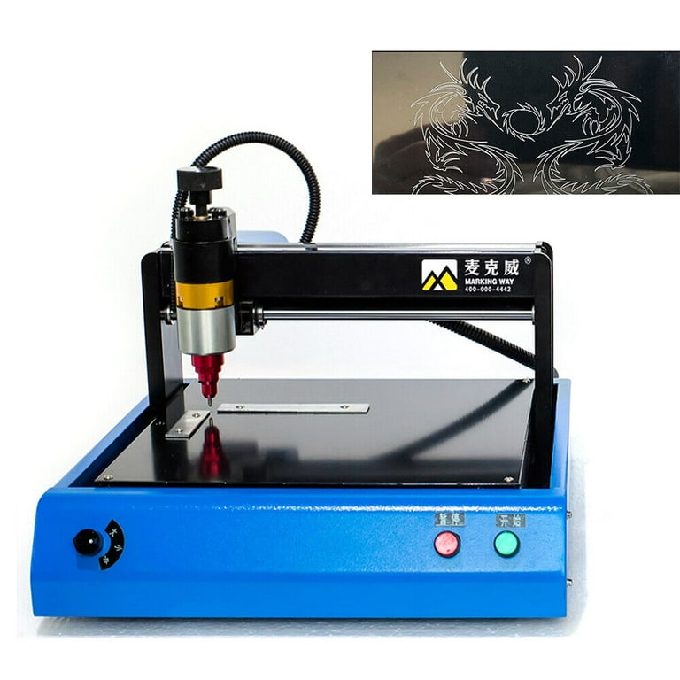 ZhdnBhnos 400W 110V Electric Metal Marking Machine Steel Plate Dog Tag Nameplate Engraving Machine Portable 200x150mm