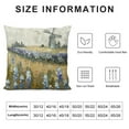 thumbnail image 5 of JEUXUS Vintage Farmhouse Retro Countryside Flower Field Nature Meadow Landscape Rustic Windmill Barn Picture Pillowcase for Car Couch Bedroom White, 5 of 5