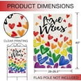 thumbnail image 2 of Love Wins Rainbow Heart Garden Flag Double Sided, LGBTQ Gay Lesbian Decorative Yard Outdoor Home Pride Month Small Decor, LGBT Bisexual Pansexual Burlap Outside House Decoration 12 x 18, 2 of 6
