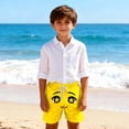 thumbnail image 2 of Swim Trunks for Boys Toddler Solid Color Print Breathable Shorts with Pocket 1Pc5, 2 of 7