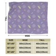 thumbnail image 3 of DouZhe Ultra-Soft Micro Fleece Lightweight Flannel Bed Blanket, Violet Floral Lavender Print Cozy Warm Throw Blankets, 60"x50", 3 of 7