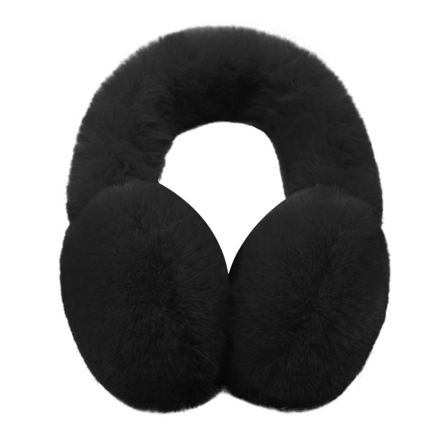 Orejeras de invierno para mujer, orejeras de felpa de piel artificial suave para niñas, orejeras ajustables y plegables de moda para mujer, protectores auditivos para exteriores a prueba de viento