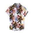 thumbnail image 6 of IWRICH Men's Hawaiian Shirts Casual Canadian Maple Leaf Print Shirts Short Sleeve Button down Shirts 14-White M, 6 of 6