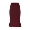 thumbnail image 4 of XUNKUSGA Long Skirts for Women High Waist Fishtail Skirts for Women Trendy Stretch Office knee length skirt Elegant Hip Wrapping Women's Skirts S-5XL, 4 of 6
