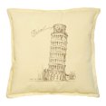 thumbnail image 1 of Pisa Tower Italy Printed Khaki Decorative Pillows Cover Case VPLC_02 Size 18x18, 1 of 1