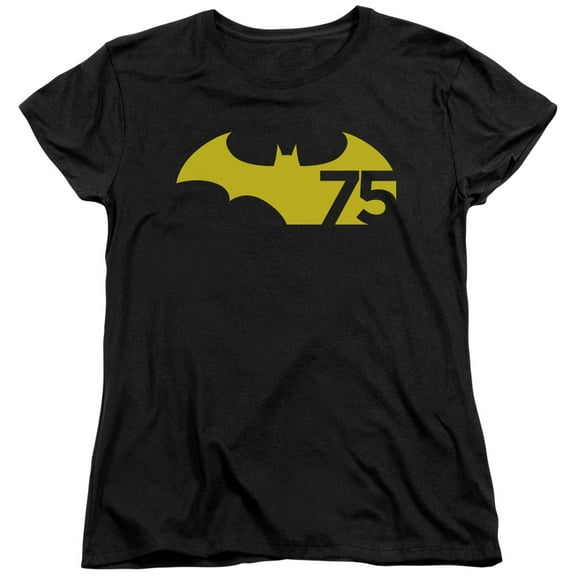 Batman 75 Logo 2 S/S Women's T-Shirt Black
