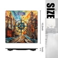 thumbnail image 2 of High Precision Body Weight Scale Smart Bathroom Scales with Large LCD Display(400lbs),Decorative for Bedroom-Old City Street With Buildings And Compass Rose In The Center, 2 of 4