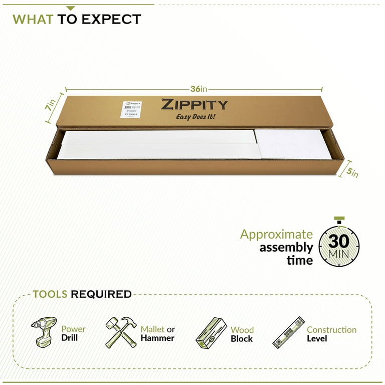 Zippity Outdoor Products No-Dig White Vinyl Maui Garden Fence Kit