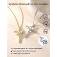 thumbnail image 6 of Suplight Heart Inifinity Cross Necklace for Women, Shiny 14K Gold Plated Synthetic Diamond Crystal CZ Necklace, Hypoallergenic Jewelry Gift for Mom Daughter Birthday Mothers Day Christmas, 6 of 7