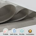 thumbnail image 4 of Howarmer Vinyl Woven Placemats for Dining Table, 12x18 Inch Rectangle Washable PVC Placemats Anti-Slip Heat Resistant Kitchen Table Mats Easy to Clean, Quick Drying - Set of 4, Silver Gray, 4 of 6