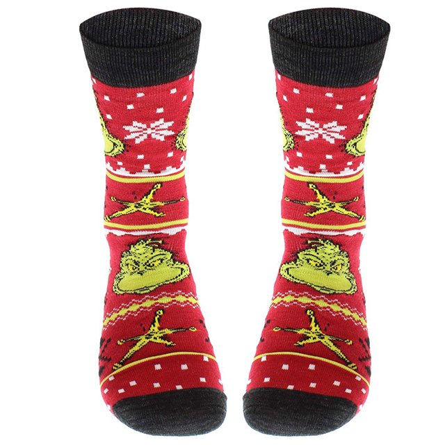 Calcetines Creativos Divertidos Deportivos Monstruo Cómodos para Regalos Navidad Verde