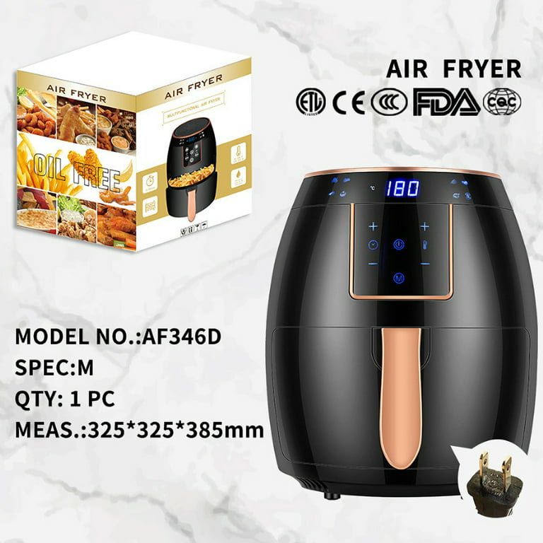 Air Fryer 5.5L Household Large Capacity 1300W Big Firepower Timing Touch  Screen LCD Electric Air Fryer with Bakeware