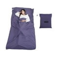 thumbnail image 1 of facefd Portable Sleeping Sheet Polyester Fiber Sleeping Bag with Storage Bag for Travel Hotel No.4, 1 of 6