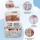 thumbnail image 2 of Bolsa de maquillaje Gosect, bolsa de cosméticos grande con flores azules y florales, 2 of 6