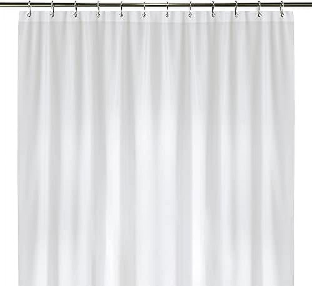 (2 pack) LiBa PEVA 8-Gauge Bathroom Shower Curtain Liner, 72" W x 72" H 8G White, Heavy-Duty Thickness Stall Shower Liner, Waterproof, Mold & Mildew-Resistant, Heavyweight Non-Toxic Fabric
