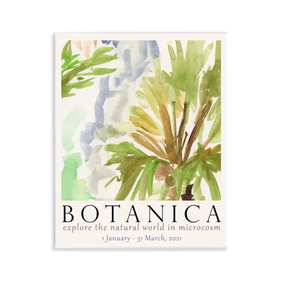 Stupell Industries Botanica Museum Poster Plants & Flowers Painting Unframed Art Print Wall Art, 11 x 14