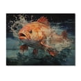 thumbnail image 3 of Designart "Catching Colorful Fish" Sports Print on Natural Pine Wood, 3 of 5