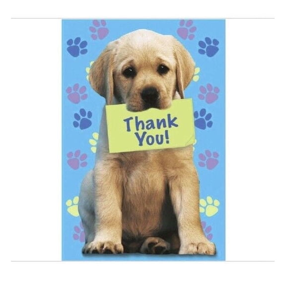 Puppy Party Thank You Notes (8-pack) - Party Supplies