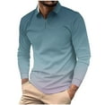 thumbnail image 2 of Blusa y camisa de manga larga con cuello vuelto para hombre, informal, con cuello vuelto, estampado, para fitness, deportiva, de manga larga, de poliéster, 2 of 5