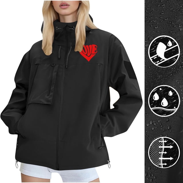 Birdeem Manteau de Pluie Imperméable, Coupe-Vent Léger pour le Vélo, la Randonnée et les Activités de Plein Air, Manteau à Capuchon Respirant pour Femmes et Hommes