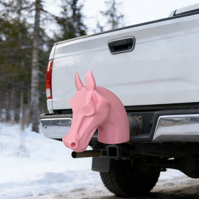 BotaniNest Trailer Hitches Protective Cover Horse Head Cap Easy Installation Modern Horse Head Trailer Hitches Cover Trailer Hitches Caps Guard Protective