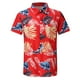 Aqestyerly tops for Men Men Hawaiian Short Sleeve Beach Shirt Printed Summer Casual Button Down Shirts - image 1 of 5