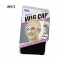 thumbnail image 2 of 2Pcs Elastic Nylon Hair Nets Hairdressing Wig Invisible Hairnet Hair Net Mesh Cover Stretch Invisible Hairnet, Black, 2 of 5