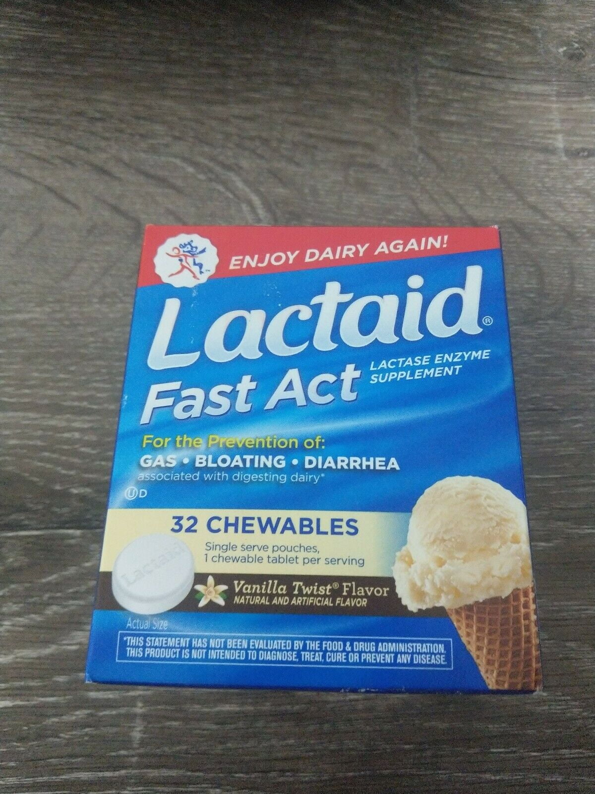 Lactaid Fast Act Lactose Intolerance Chewables with Lactase Enzymes