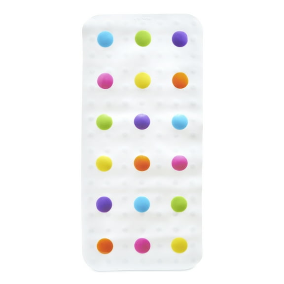 Munchkin® Dots™ Non-Slip Bath Mat for Kids, 30.5 in. x 14.25 in., MultiColor, Unisex