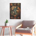 thumbnail image 6 of 16x24 inch Canvas Painting Wall Decor Medieval Times Earth Map,Apartment,Living Room,Study,Man Cave Decor Poster Paintings Canvas,Enchanting Medieval Times Earth Map Retro Style Decor Prints, 6 of 6