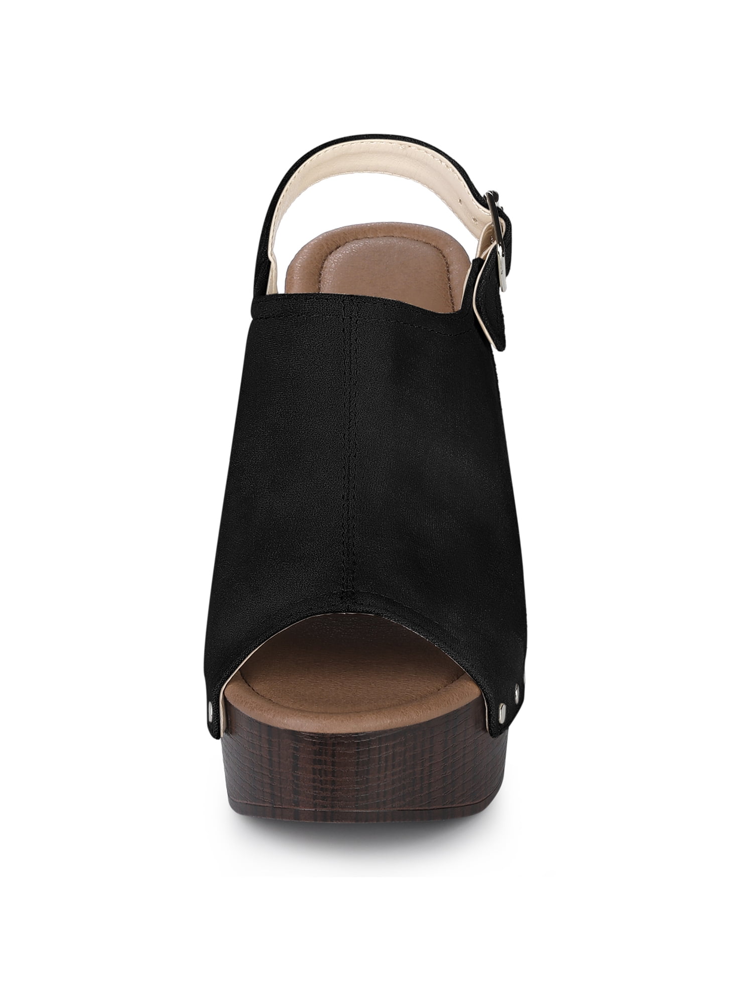 Unique Bargains Slingback Platform Chunky High Heel Sandals for Women