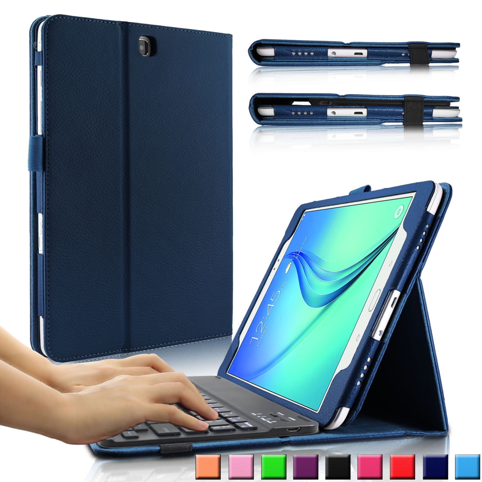 Infiland Folio PU Leather Case Cover with Detachable
