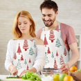 thumbnail image 3 of Multicolor Christmas Tree Apron-Garden Aprons for Women with Pockets-Cotton Linen Waterproof Kitchen Cooking Gardening Aprons Adjustable for Kitchen,Cooking,BBQ and Salon 32"x27", 3 of 7
