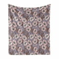 thumbnail image 1 of Vintage Soft Flannel Fleece Throw Blanket, Graceful Nature Theme Bedding Plant Poppies Buds with Look French Garden, Cozy Plush for Indoor and Outdoor Use, 60" x 80", Mauve Blush, by Ambesonne, 1 of 6
