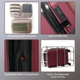 thumbnail image 4 of Ensemble de Bagages Rigides 5 Pièces : Valise Spinner 28", Bagage à main 20" et 3 Cubes de Rangement, 4 of 9