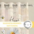 thumbnail image 6 of White Daisy Kitchen Curtains Window Panels, Spring Floral Elegant Pastoral Botanical Bees Insulated Window Treatment Curtain, Grommet Curtains for Bedroom/Living Room/Bathroom, 2 Piece 42"Wx63"L, 6 of 8
