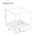 thumbnail image 2 of Noble House King Size Canopy Bed Frame Four Poster Platform Bed with Slats Support, No Box Spring Needed, Natural, 2 of 5
