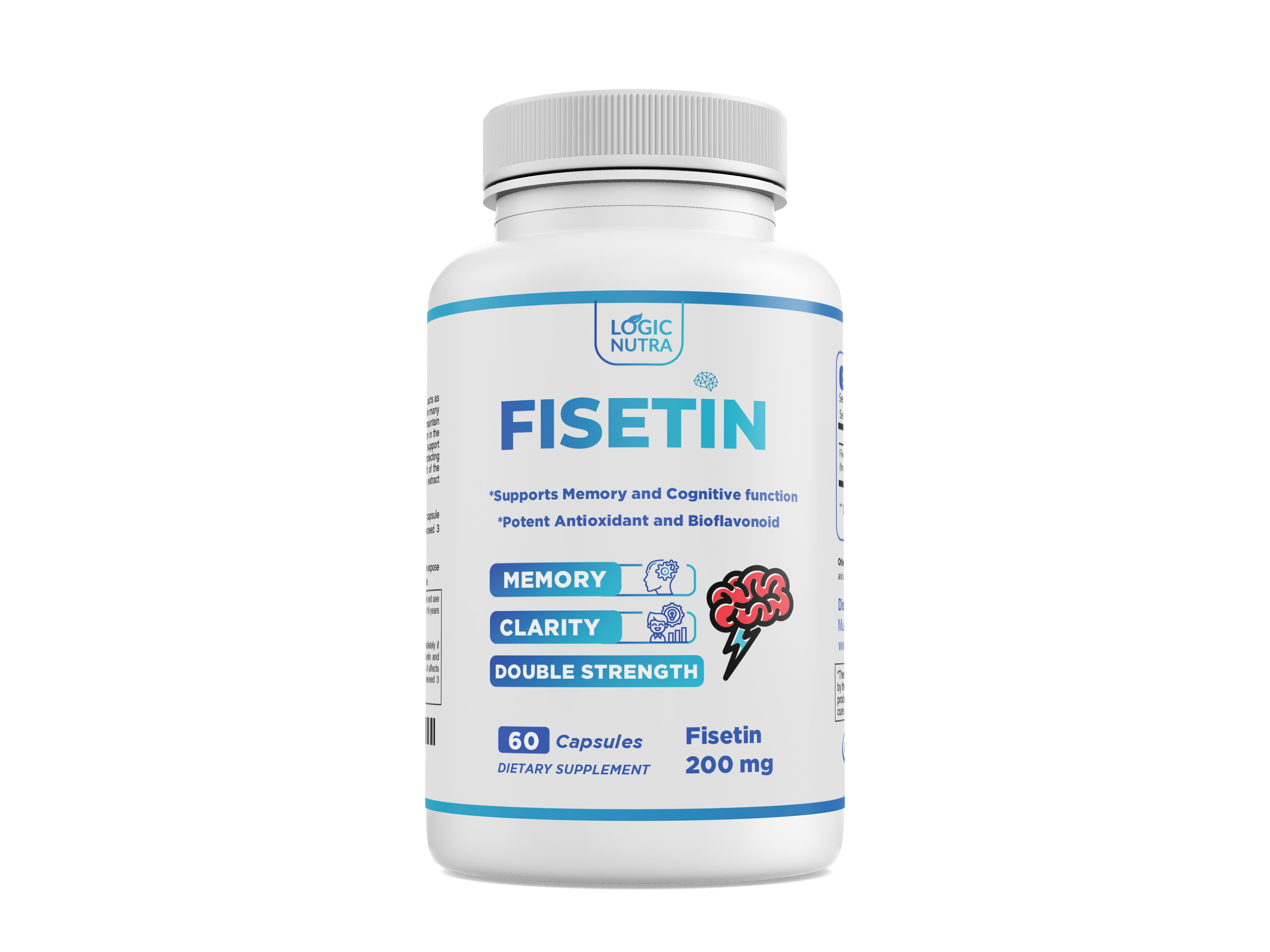 Fisetin Double Strength 200mg Capsules, 60 Count Introductory Offer only (Natural Bioflavonoid
