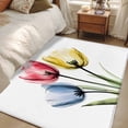 thumbnail image 5 of Colorful Tulips Area&nbsp;Rug 2.7x5ft Blue Red Yellow Floral Non-Slip&nbsp;Washable Square&nbsp;Rugs Soft Felt Indoor Floor Mat for Bedroom Kitchen Living Room Bathroom, 5 of 9