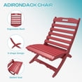 thumbnail image 4 of FODINGHILL Adirondack Chairs set of 4, HDPE All-Weather Portable Folding Adirondack Chairs，Plastic Adirondack Chairs for Outdoor Beach Garden Patio Porch , Red, 4 of 10