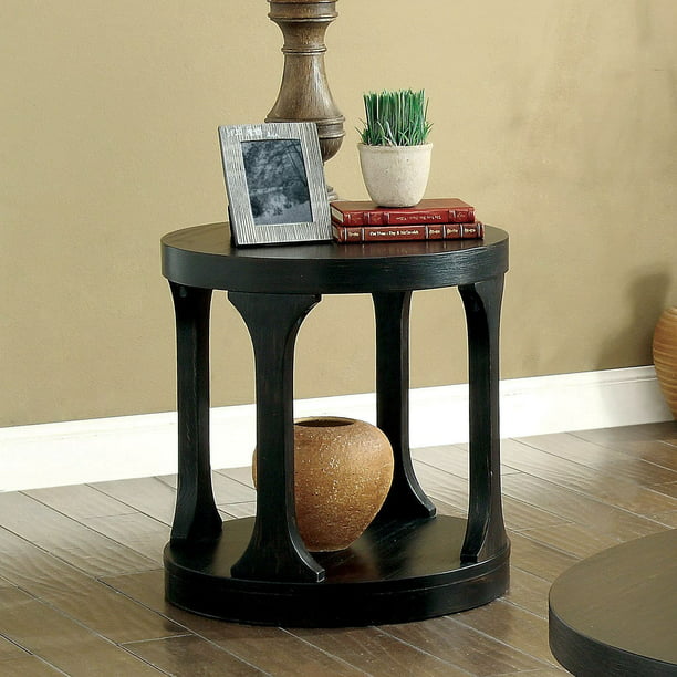 Furniture Of America Nela Contemporary, Antique Black End Tables
