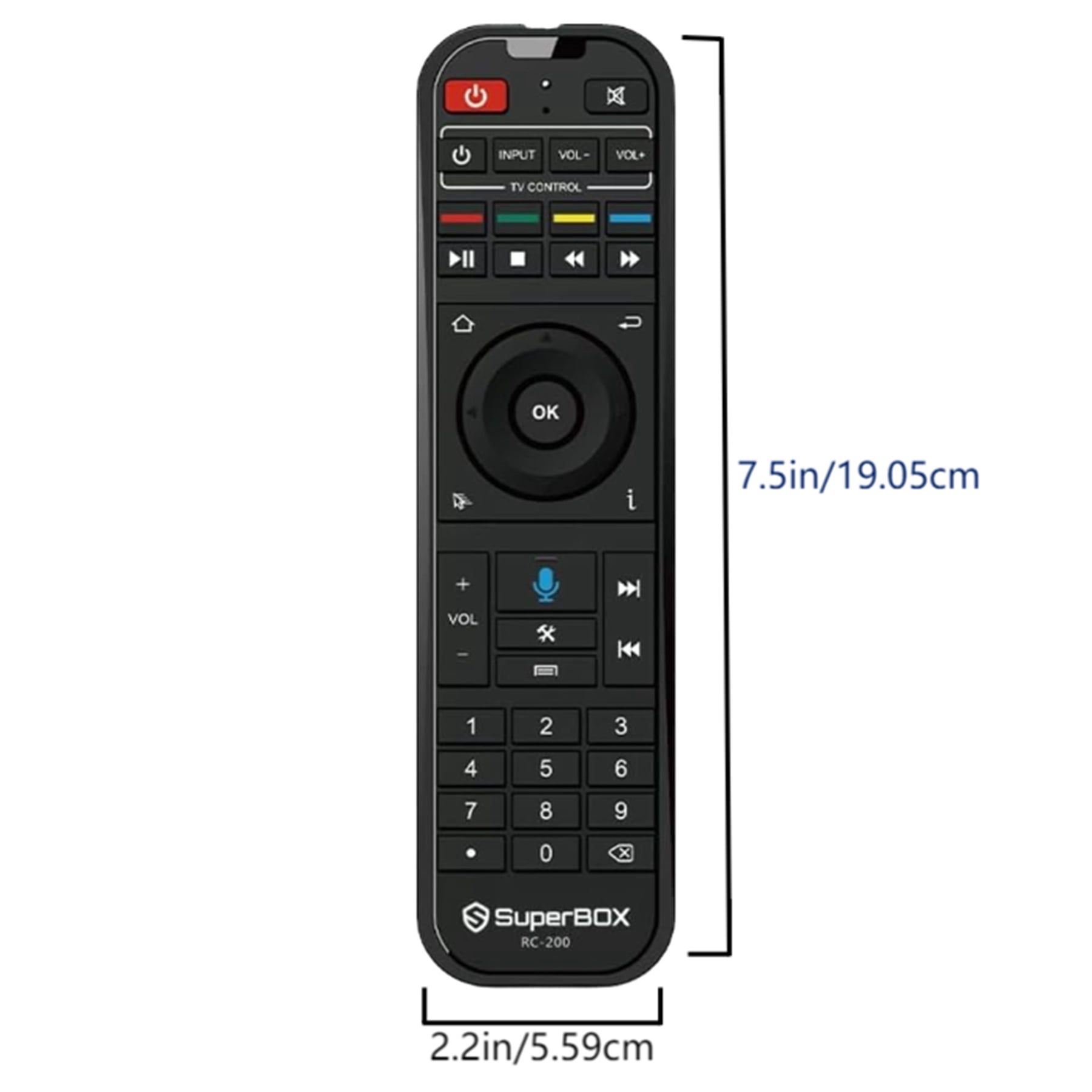 Superbox Remote Control Compatible with Octastream Q1, Elite II, MAX IV, and Superbox S1, S2, S3, S4, S5 Pro, S5 Max